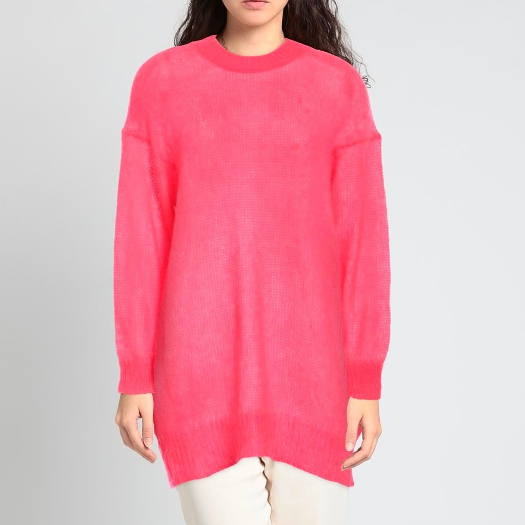 Kenzo Fuchsia Pink Mohair Knit Sweater Size S